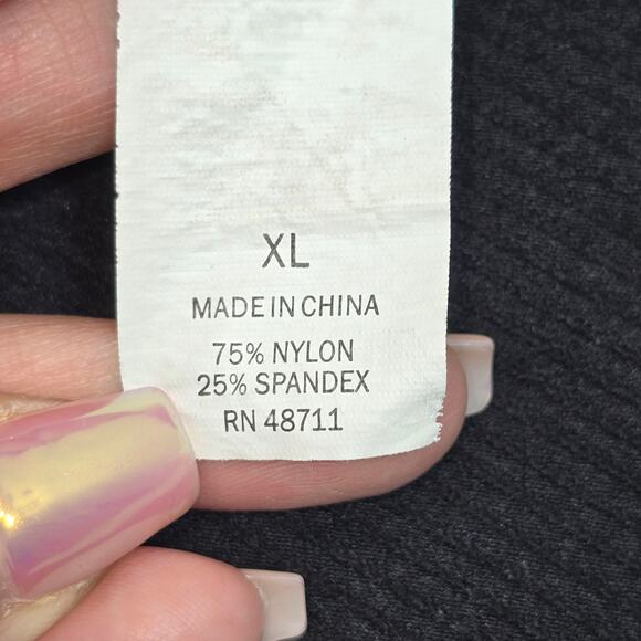 MTA Shorts Womens XL Black Ribbed Knit Pleated Front Stretchy Elastic Waistband - Picture 4 of 12